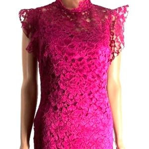 Sz10 💐  Lace fusha  hour glass Dress.  Valentines day ready!